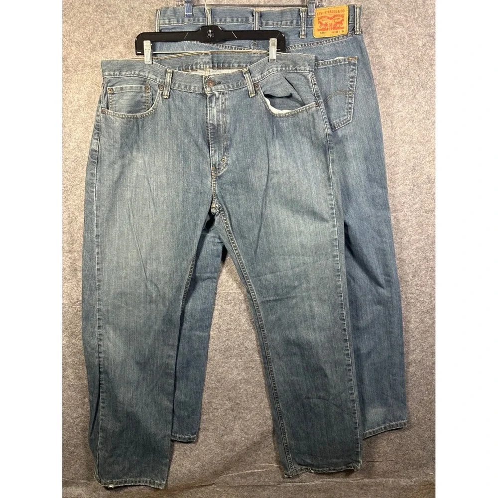 Levis 559 Relaxed Straight Jeans‎ Mens 38x34 Blue Denim Medium Wash Lot of 2